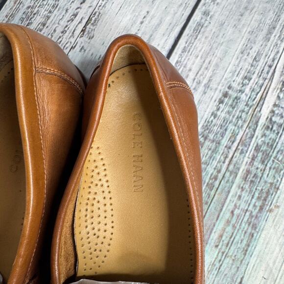 Cole Haan Leather Penny Loafers Size 8.5 Mens Camel Dress Shoes - Picture 4 of 5